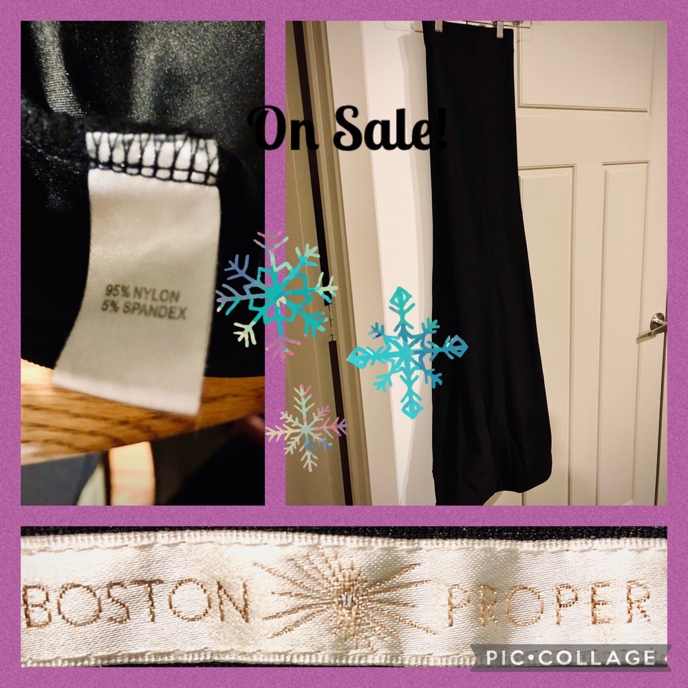 On Sale! Boston Proper Black Slacks with a little stretch in them!